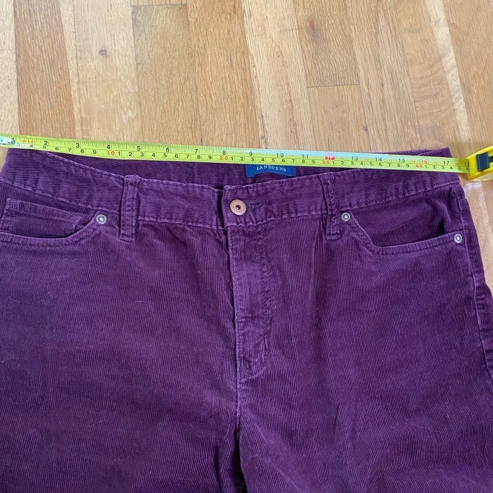Lands End Burgundy Corduroy Pants - Picture 7 of 9